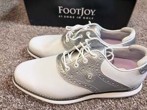 FootJoy Traditions Spikeless Women's Golf Shoes White Silver 7.5 NIB